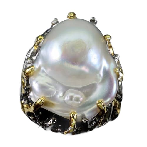 Ring Silber r 21 natürliche Barock Perle, Single Ring Silber r 21 natürliche Barock Perle, Single von Generic