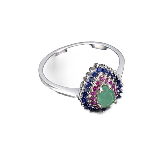 Ring fein elegant natürliche Saphire Smaragd Rubine r 15 von Generic