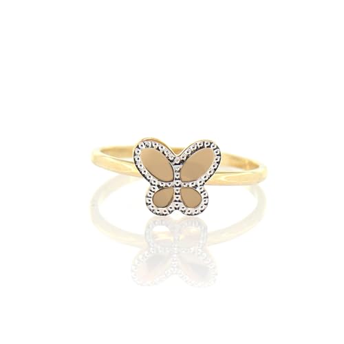 Ring für Mädchen, Schmetterling, aus Gold, 2 Farben von Generic