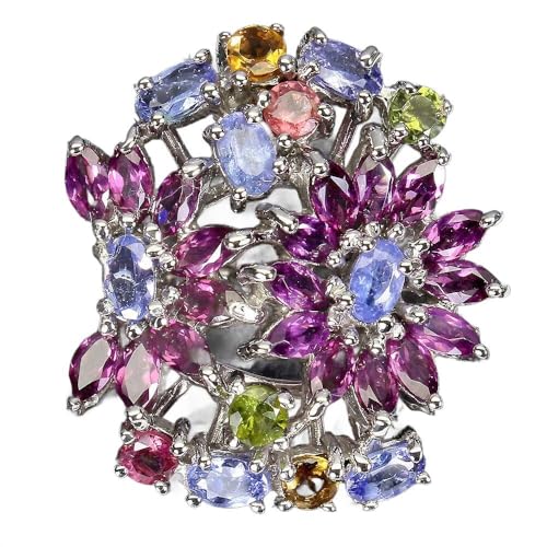 Ring r 17.5 Granat Turmalin Tansanit 925, Single Ring r 17.5 Granat Turmalin Tansanit 925, Single von Generic