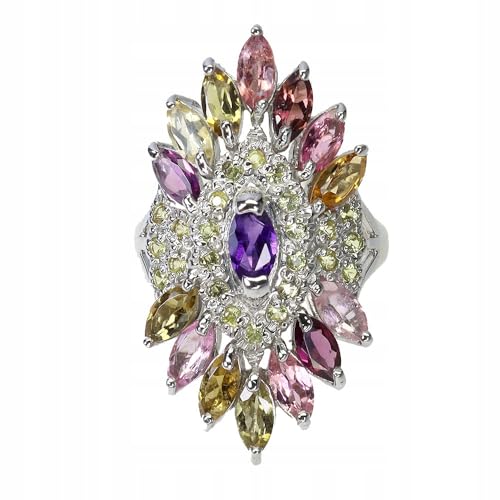 Ring r 18 Natur Turmalin Saphir Songea Amethyst 925, Single Ring r 18 Natur Turmalin Saphir Songea Amethyst 925, Single von Generic