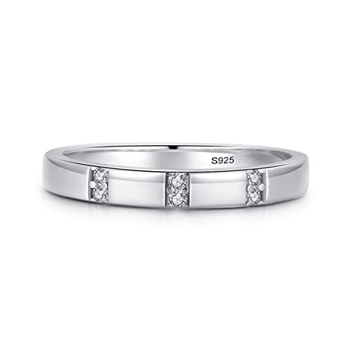 Ringe Mode Zarte S925 Sterling Silber Micro Zirkon Ring Eingelegte Künstliche Edelsteine von Generic