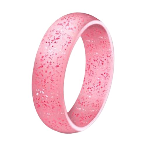 Ringe compatible with Machen Set Silikon Damenschmuck Paarring Matchmaking Zubehör Sport Glitzerring Ring Lenkervorbau Ringe (Pink, A) von Generic