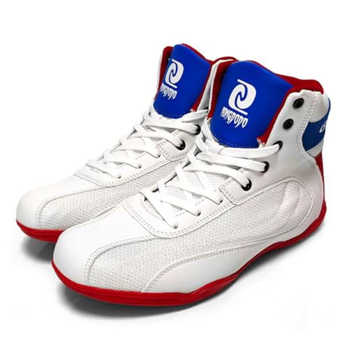 Ringerschuhe Für Männer Leichte Boxsportstiefel High Top Fitness Gewichtheben Trainingsschuhe,Weiß,38 EU Ringerschuhe Für Männer Leichte Boxsportstiefel High Top Fitness Gewichtheben Trainingsschuhe,Weiß,38 EU von Generic