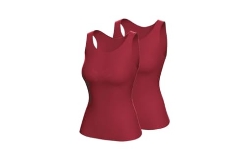 Rocktrail Damen Funktionsunterhemden 2er Set Sportshirt Atmungsaktiv (DE/NL/SE/PL, Alphanumerisch, M, Regular, Regular, Rot) von Generic