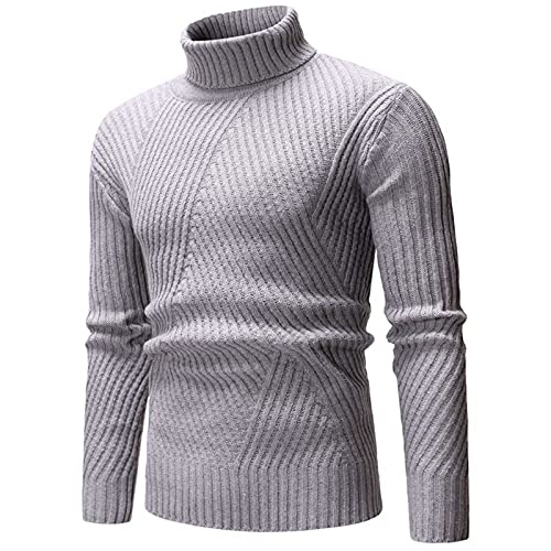 Rollkragenpullover Herren Warmer Winter Slim Fit Strickpullover Pulli Angenehmer Pullover Herren Langarm Herren Rollkragen-Pullover Herren Rolli Strickpullover von Generic