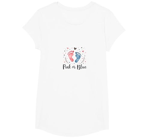 Rosa oder Blau: Entzückende Babyparty-Geschlechtsoffenbarung T-Shirt, Girls, Weiß, XS Rosa oder Blau: Entzückende Babyparty-Geschlechtsoffenbarung T-Shirt, Girls, Weiß, XS von Generic