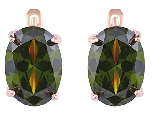 Roségoldene prismatische Zirkonia-Ohrringe, modisch, kleine Creolen, Schmuck für Frauen und Mädchen von Generic