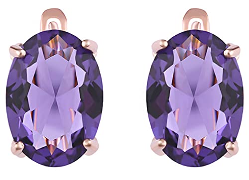 Roségoldene prismatische Zirkonia-Ohrringe, modisch, kleine Creolen, Schmuck für Frauen und Mädchen von Generic