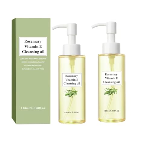 Rosmarin & Vitamin E Reinigungsöl, sanfter Make-up-Entferner auf Pflanzenbasis, tiefenreinigendes Öl, Talgkontrolle, ohne Poren zu verstopfen von Generic