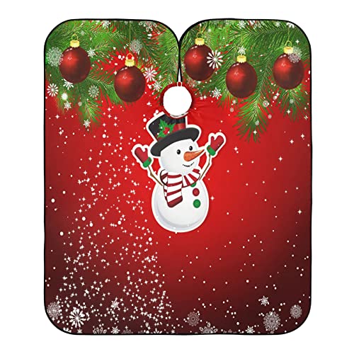 Rote Weihnachtskugeln Friseurumhänge Haar Waschbar Hairdressing Capes Schmutzabweisend Salon Cape Für Mädchen Friseursalon Friseur 140X168Cm von Generic