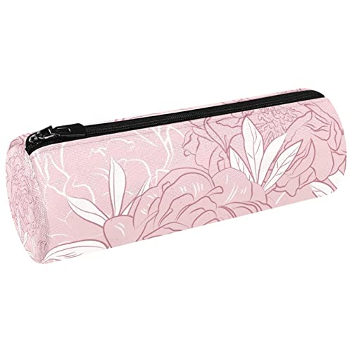 Rotes Garn Fadenmuster Abstrakt Leinwand Stift Federmäppchen Münzbörse Kosmetik Make-up Tasche für Student Schreibwaren Schule Büro Aufbewahrung, Multi#05, 20x6.3cm/7.9x2.5in, Federmäppchen von Generic