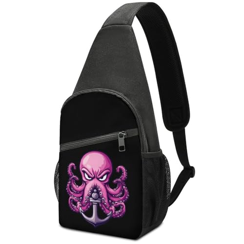 Rucksack Anchors Elegant Sporttasche Anti-Diebstahl Sling Rucksack Für Outdoorsport Reisen Herren 19X39Cm von Generic