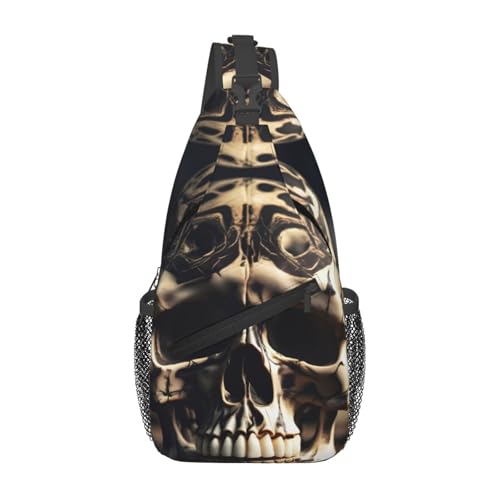 Rucksack Totenkopf Rock Roll Skelett Knochen Druck Multipurpose Casual Daypack Anti-Diebstahl Schultertasche Für Herren Sport Kletternoutdoor 19X39Cm von Generic