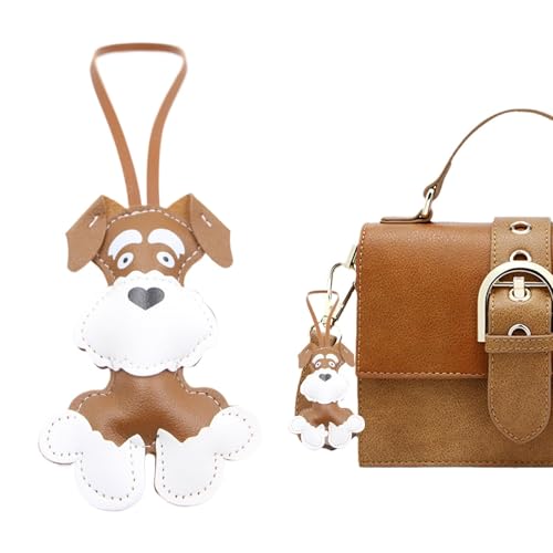 Rucksack für Hunde, Charme der Hundetasche aus Leder - Einfach Anhänger in Form eines Hundes | PU PETH CINETTO TEECHIN TEECAIN BACKPACK Geringe PENSION FÜR MÄDCHEN, Kaffee, riferimento alla von Generic