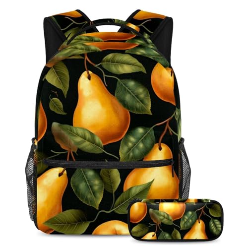 Rucksack mit Federmäppchen, Schulranzen-Set für Jungen, Mädchen, Teenager, Mehrfarbig Nr. 06, B：29.4x20x40cm P：19x7.5x3.8cm, Tagesrucksäcke von Generic