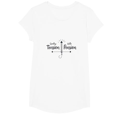 Ruhestandshumor: Auf Wiedersehen Spannung, Hallo Rente T-Shirt, Girls, Weiß, XS von Generic