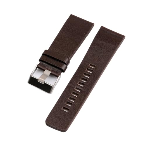 Run Ken Hohe qualität echte kalb hide leder armbands Compatible With diesel watchrippe männer armband watch bands 2 6mm 27mm 28mm 30mm 32mm 34mm(Brown,34mm) von Generic