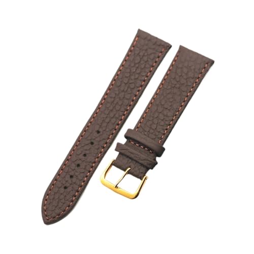 Run Ken Litschi-Muster Rindslederband Weiches Leder Ersatz Uhrenarmband Zubehör for Herren und Damen(B,18mm) von Generic