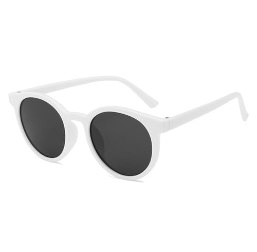 Runde Männer Outdoor Sonnenbrille Sport Frauen Shopping Sonnenbrille(White) von Generic