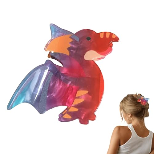 Rutschfeste Dinosaurier-Haarklammern,Acryl-Dinosaurier-Haarspange | Haarspange Dinosaurier für Damen | Rutschfeste Acryl-Kopfschmuck-Styling-Tools, Haarschmuck mit starkem Halt für den täglichen Gebra von Generic
