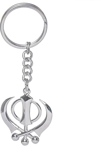 S,S Store Sikh Religiöses spirituelles Symbol Khanda Silber Metall Schlüsselanhänger/Schlüsselanhänger für Auto Fahrrad Männer Frauen Schlüssel, silber, Medium S,S Store Sikh Religiöses spirituelles Symbol Khanda Silber Metall Schlüsselanhänger/Schlüsselanhänger für Auto Fahrrad Männer Frauen Schlüssel, silber, Medium von Generic