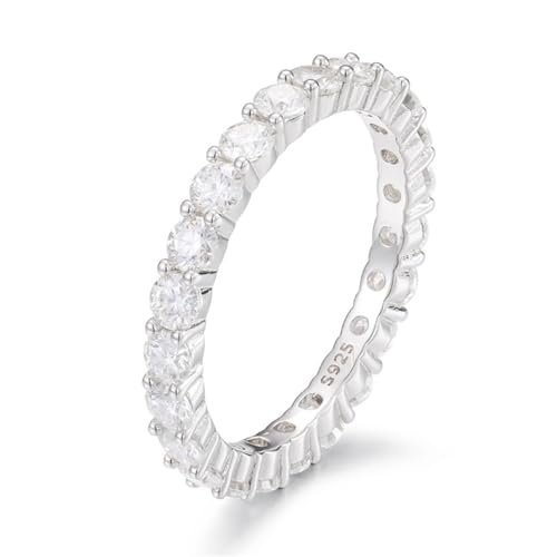 S925 Reines Silber Moissanite Herren und Damen 3Mm Modischer Ring von Generic