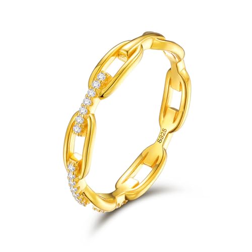 S925 Silber Moissanite Mode Einfache Personalisierte Kette Form Ring Für Männer Und Frauen von Generic