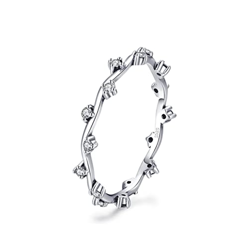 S925 Silber unregelmäßiges Design Regenbogen Stein Ring Damen Verlobung Hochzeit Statement Schmuck von Generic