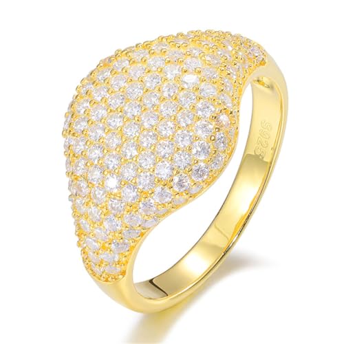 S925 Sterling Silber Einzigartige Persönlichkeit Moissanite Herren und Damen Hip-Hop Ring von Generic