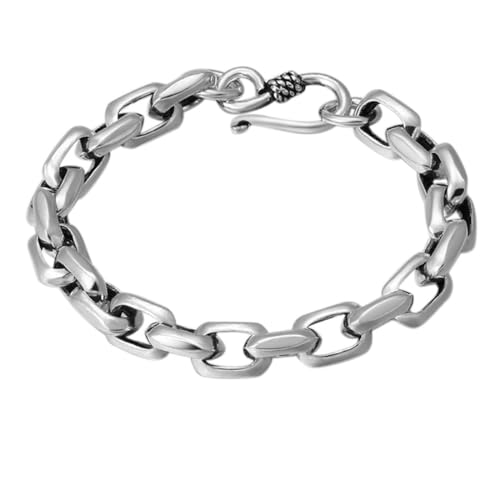 S925 Sterling Silber Interlocking Fashion Armband, 8Mm Herren Einfaches Interlocking Armband von Generic