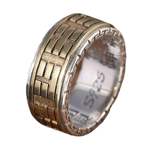 S925 Sterling Silber Ring im chinesischen Stil für Männer und Frauen, Bagua-Vintage-Ring im ethnischen Stil S925 Sterling Silber Ring im chinesischen Stil für Männer und Frauen, Bagua-Vintage-Ring im ethnischen Stil von Generic