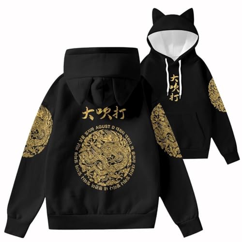 SUGA Album Sweatshirt AGUST D 大吹打 Katzenohren Hoodie Unisex Top(Size:L) von Generic
