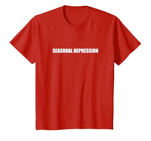 Saisonale Depression T-Shirt, Kinder, Rot, 116 von Generic