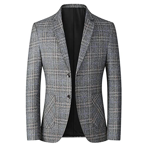 Sakko Herren Vintage Karierter Blazer 2024 Regular Fit Elegante Sakkos Gestreifter Männer Frühling Herbst Sweatsakko Freizeit Anzugjacke für Hochzeit Business Sakko Herren Vintage Karierter Blazer 2024 Regular Fit Elegante Sakkos Gestreifter Männer Frühling Herbst Sweatsakko Freizeit Anzugjacke für Hochzeit Business von Generic