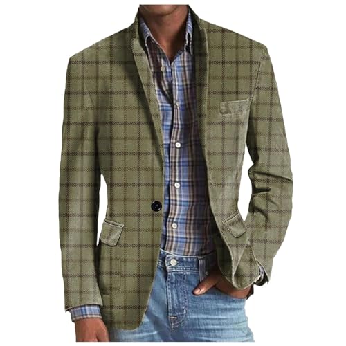Sakko Herren Vintage Karierter Blazer 2024 Regular Fit Modern Sakkos Gestreifter Männer Frühling Herbst Sweatsakko Freizeit Jackett Business Hochzeit Anzugjacke Sakko Herren Vintage Karierter Blazer 2024 Regular Fit Modern Sakkos Gestreifter Männer Frühling Herbst Sweatsakko Freizeit Jackett Business Hochzeit Anzugjacke von Generic