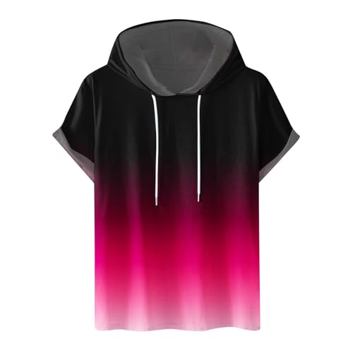 Sale Angebote Hoodie Herren Kurzarm Hoody Tshirt Sommer Kapuzenpullover Slim Fit Shirt Einfarbig Oberteile Klassisch T-Shirt Baumwolle Pullover Neue Sweatshirt Große Größen Kapuzenpulli Leicht von Generic