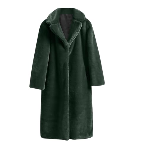 Sale angebote Kunstfell Jacke Damen Lang Warm Pelzmantel Reverskragen Felljacke Flauschig Winterjacke Elegant Kunstpelze Mantel Winter Pelzjacke Parka Weiche Fellmantel Große Größen Plüschmantel von Generic