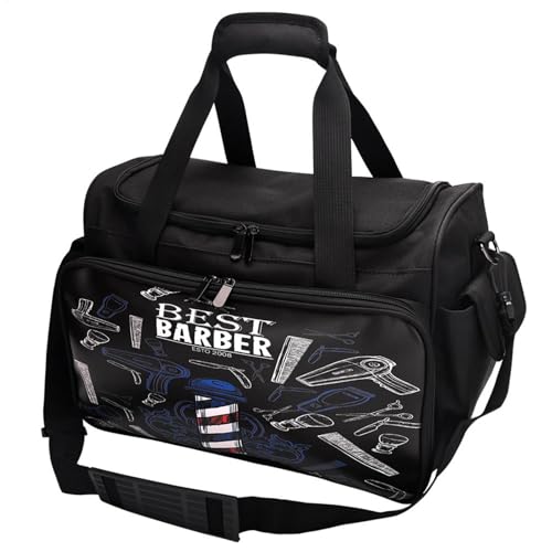 Salon-Schulter-Organizer-Set – Friseurtasche mit großem Fassungsvermögen | Tragbare Kosmetiktasche im Format 40 x 23 x 27 cm für Friseurwerkzeuge, Scheren, elektrische Haarschneidemaschinen, Sprühflas von Generic