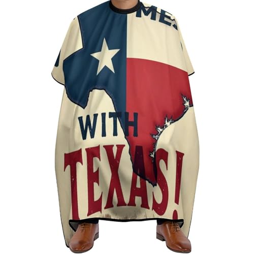 Salon Umhang Leg dich nicht mit der Texas-Flagge an., Verstellbar Haarschneideumhang Unisex Friseurumhang für Haarschnitt Männer 140X168cm von Generic