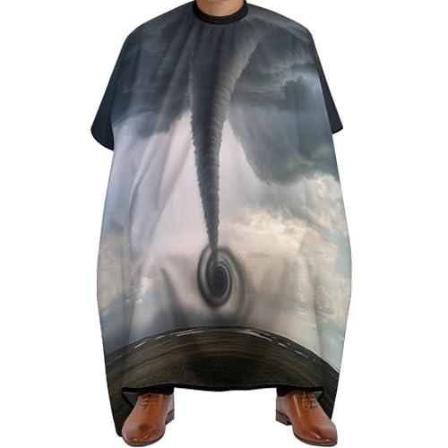 Salon Umhang Tornado Tag Sturm Kunst, Mode Haar Schneideumhang Unisex Haarschneiden Umhange für Männer Erwachsene 140X168cm von Generic