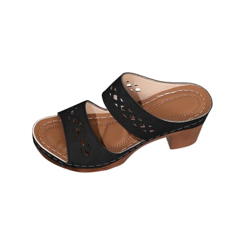 Same Day Lieferung Produkte Beach Slippers Men Hausschuhe Damen Sommer Mit Absatz Ausgehöhlt Weite Barfuss Bequem Schlappen Offene Atmungsaktive Slides Slipper Flip Flops Schuhe von Generic