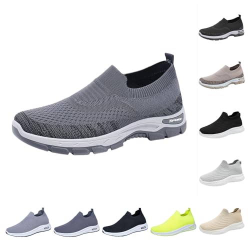 Same Day Lieferung Produkte Turnschuhe Herren Walkingschuhe Freizeitschuhe Atmungsaktiv Laufschuhe rutschfest Sneaker Mesh Fly Woven Orthopädische Fitnessschuhe Leicht Sportschuhe Stoffschuhe von Generic