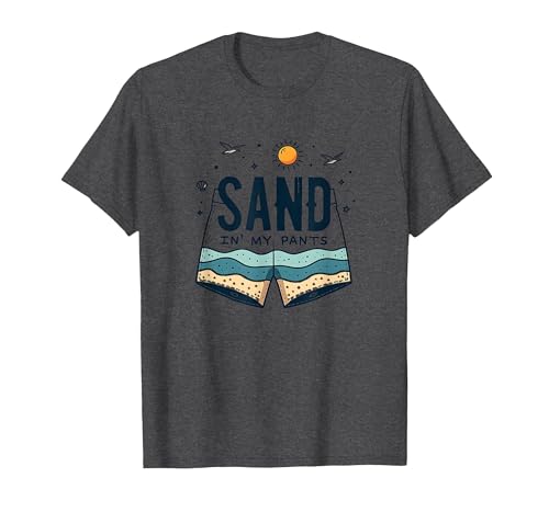 Sand in meiner Hose: Strand-Sommerurlaub-Humor T-Shirt, Herren, Anthrazit Meliert, 3XL von Generic