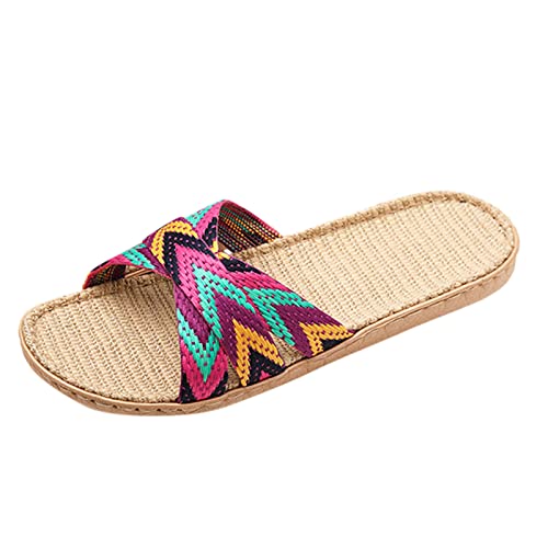 Sandalen Damen Haushaltsleinen Für Damenschuhe Schuhe Strand Herren Hausschuhe Hausschuhe Rutschen Boden Damensandalen Damen Outdoor Schuhe Wasserdicht Winter von Generic