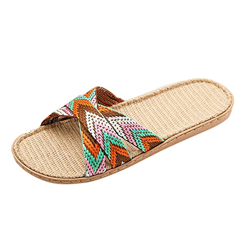 Sandalen Damen Haushaltsleinen Für Damenschuhe Schuhe Strand Herren Hausschuhe Hausschuhe Rutschen Boden Damensandalen Damen Outdoor Schuhe Wasserdicht Winter von Generic