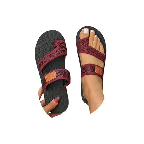 Sandalen Damen Sommer Orthopädische Sandalen & Slides für Damen Leichte Mesh Sommerschuhe Frauen Bequeme Strandsandalen Open Toe Hausschuhe Flache Schlappen Damensandalen Breite Füße von Generic
