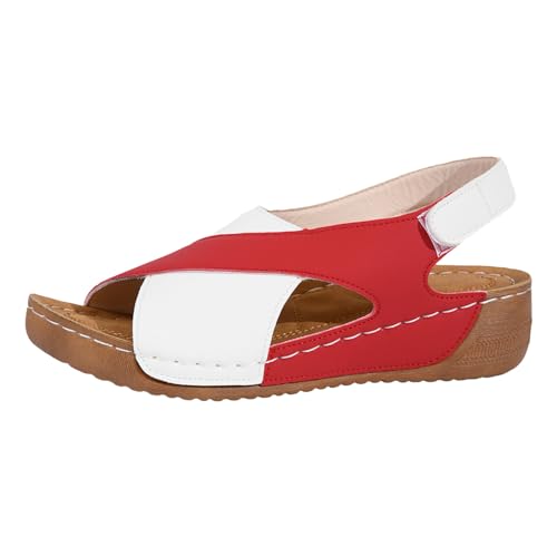 Sandalen Damen Sommer Orthopädische Schuhe Bequeme Breite Füße Slide Slingback Weichen Sohlen Sandaletten Hallux Valgus Strandsandalen Keilabsatz Freizeitschuhe Sandalen Damen Sommer Orthopädische Schuhe Bequeme Breite Füße Slide Slingback Weichen Sohlen Sandaletten Hallux Valgus Strandsandalen Keilabsatz Freizeitschuhe von Generic