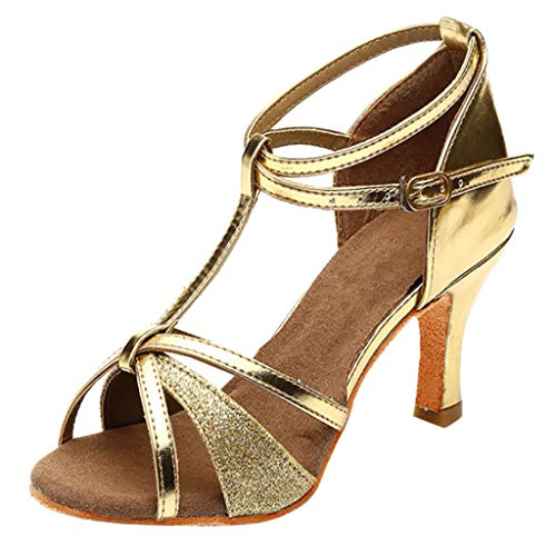 Sandalen Damen - Tanzschuhe Mit Absatz Silber Standard Latein Ballsaal Sandaletten Riemchen Blockabsatz Pumps Salsa Tango Dance Schuhe Weicher High Heel Spangenpumps Sommer Elegant Brautschuhe Sandalen Damen - Tanzschuhe Mit Absatz Silber Standard Latein Ballsaal Sandaletten Riemchen Blockabsatz Pumps Salsa Tango Dance Schuhe Weicher High Heel Spangenpumps Sommer Elegant Brautschuhe von Generic