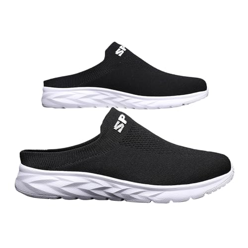Sandalen Damen Weiß Flach Outdoorsandalen Leinen Sandalen Damen Modisch Trekkingschuhe Aushöhlen Atmungsaktiv Arbeitsschuhe Weich Leicht Fitnessschuhe Mesh-Obermaterial Sommerschuhe Schnell Trocknend von Generic